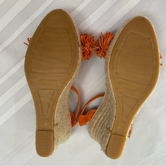 Sesto Meucci 8476 Womens Espadrille Wedge Sandals & Leather Fringe size 9.5 - Picture 7 of 11